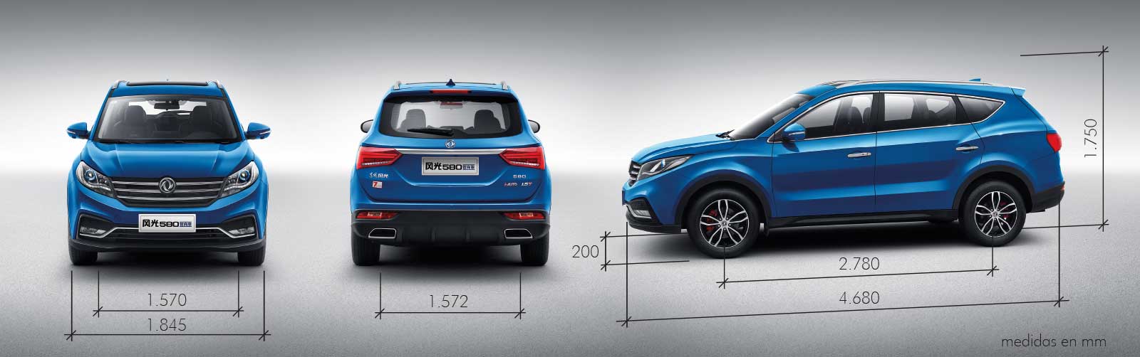 medidas Dong Feng SUV 580